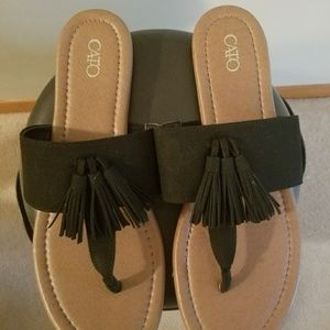 Cato black sandals . Size 10